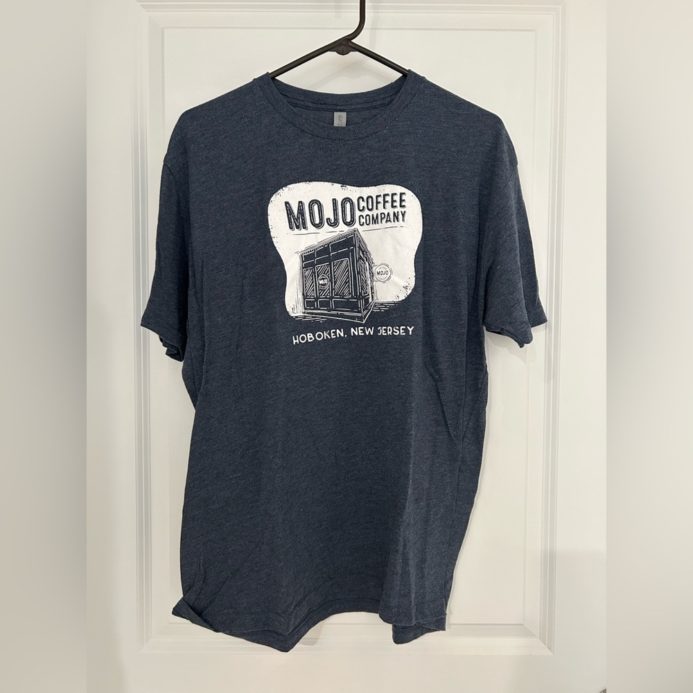 Men's Blue T-Shirt - Mojo Coffee -Hoboken